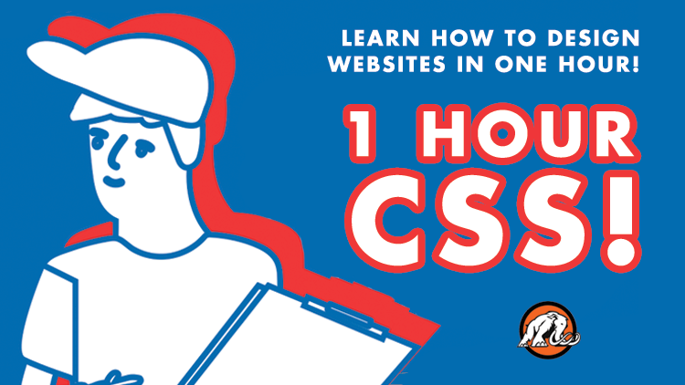 1 Hour CSS Course Cover Image with Student Designer