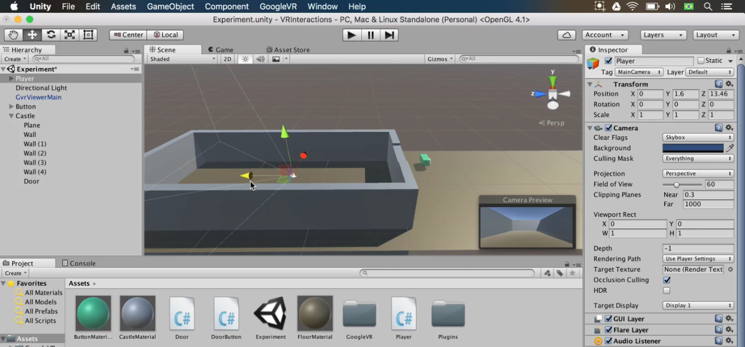 How to Move a Player Inside a Room (Unity VR Game Tutorial) Game